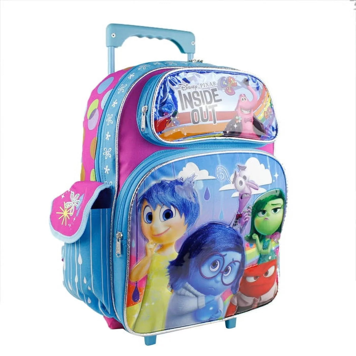 Size (16in) Backpack Pixar's Full and Blue Purple Inside Rolling Out