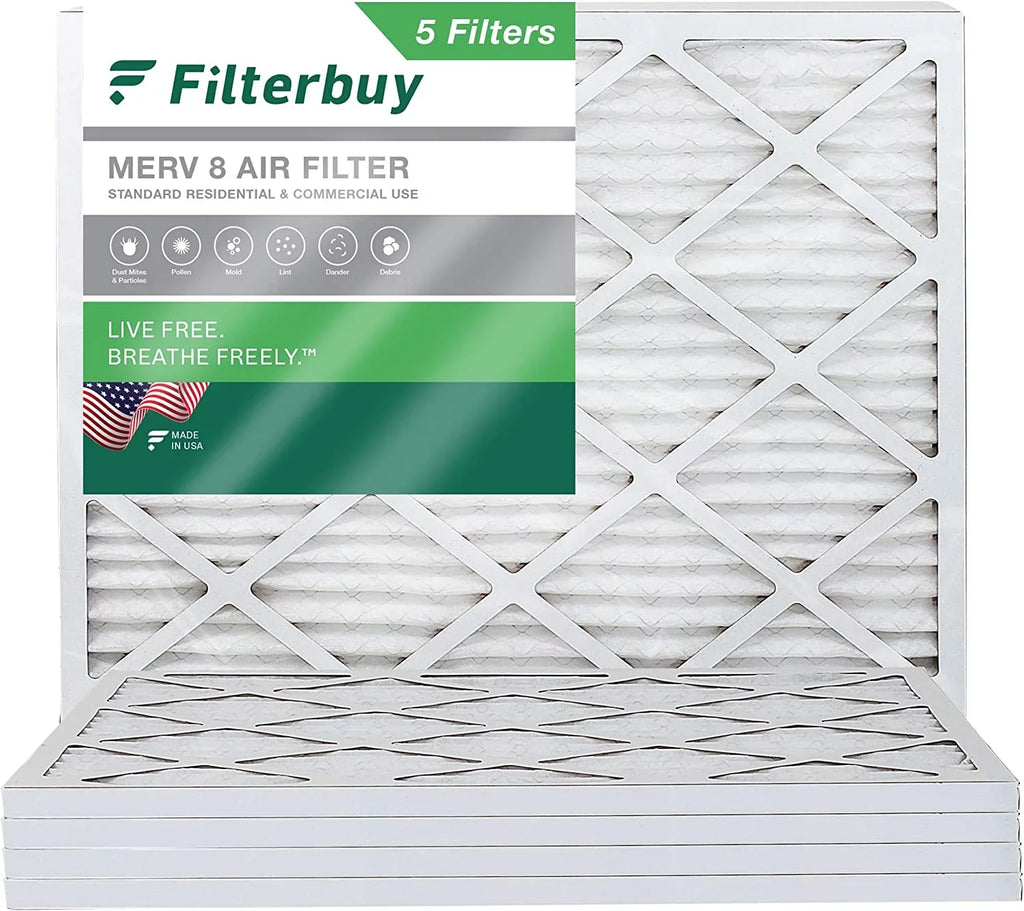Pleated (5-Pack) HVAC AC MERV Air Filterbuy 8 19x20x1 Filters Furnace