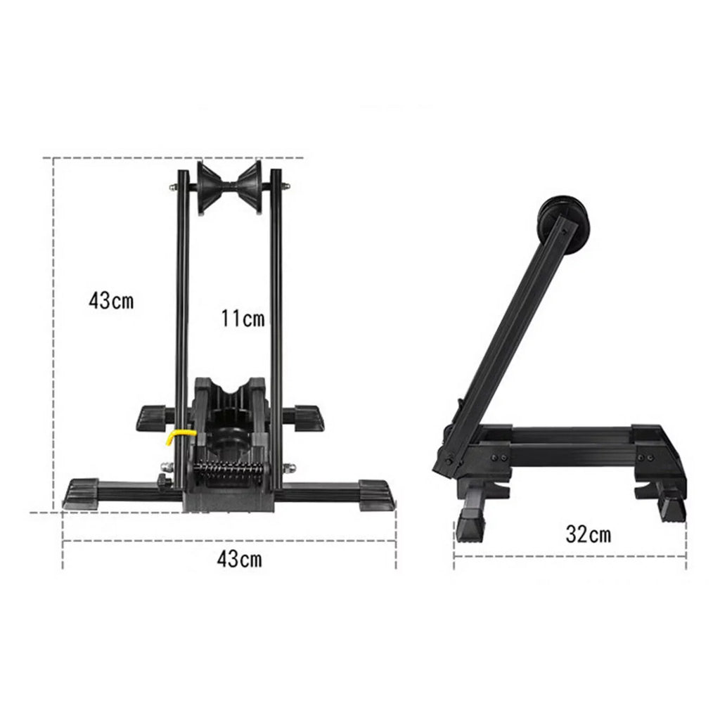 Black Parking Floor Mountain Bike Bicycle Storage Bike Foldable Stand Holder Rack
