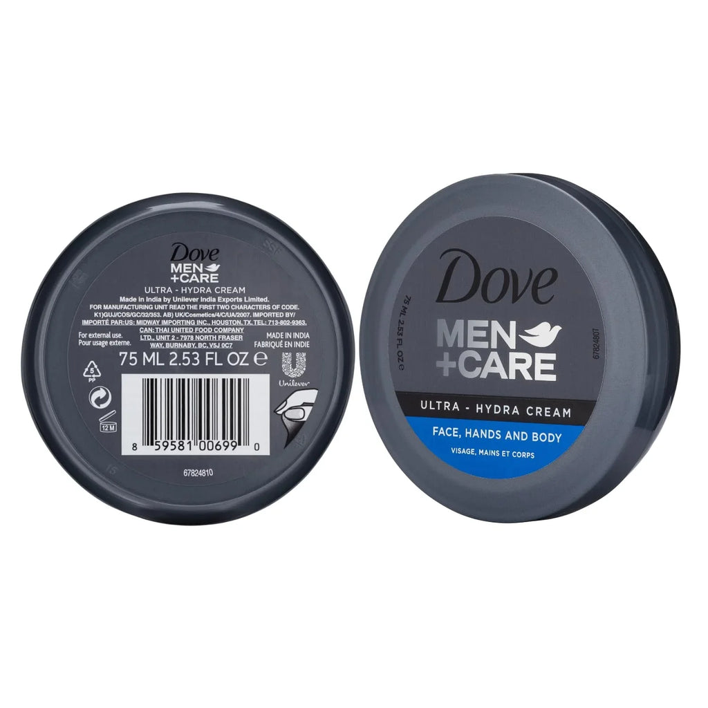 Lotion, Care Body Skin Skin, Advanced Cream Oz 24) 2.53 For Of Fl Cream, Face Hydra Hand (Pack 3-In-1 Lotion Men+Care For Ultra Dove Men, Dry &