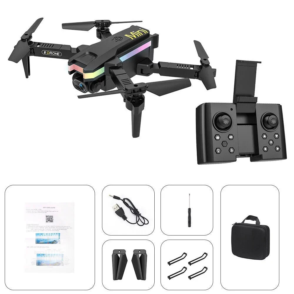'- Photography JahyShow 4K Aerial SkyCapture Black Camera Quad Folding with Dual HD Pro Mini Drone -
