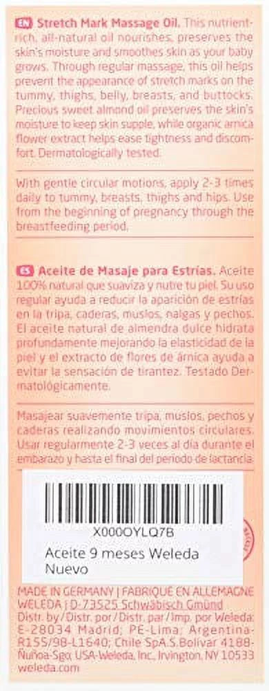 Oz Oil (Pack Stretch 1) Pregnancy Body 3.4 Fl. Weleda: Marks, for of