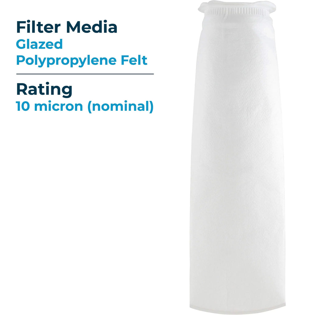 (Case BP-420-10 (20”) Felt Glazed 155388-03 10 Polypropylene SP-BP-420-10 40) Liquid #4 SpiroPure Micron Bag of Filter