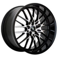 16MB Machined 16x7 Gloss Lace Face Black With Wheel 5x100/5x114.3 Konig +40et