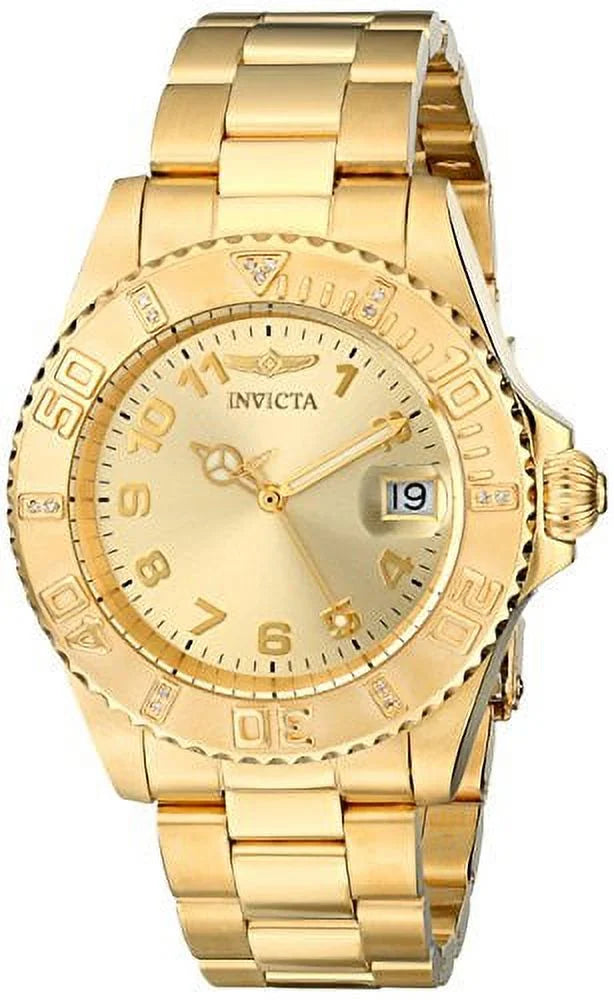 Steel Dive Tone Diver Yellow 15249 Women's Watch Dial Gold Gold Pro Invicta