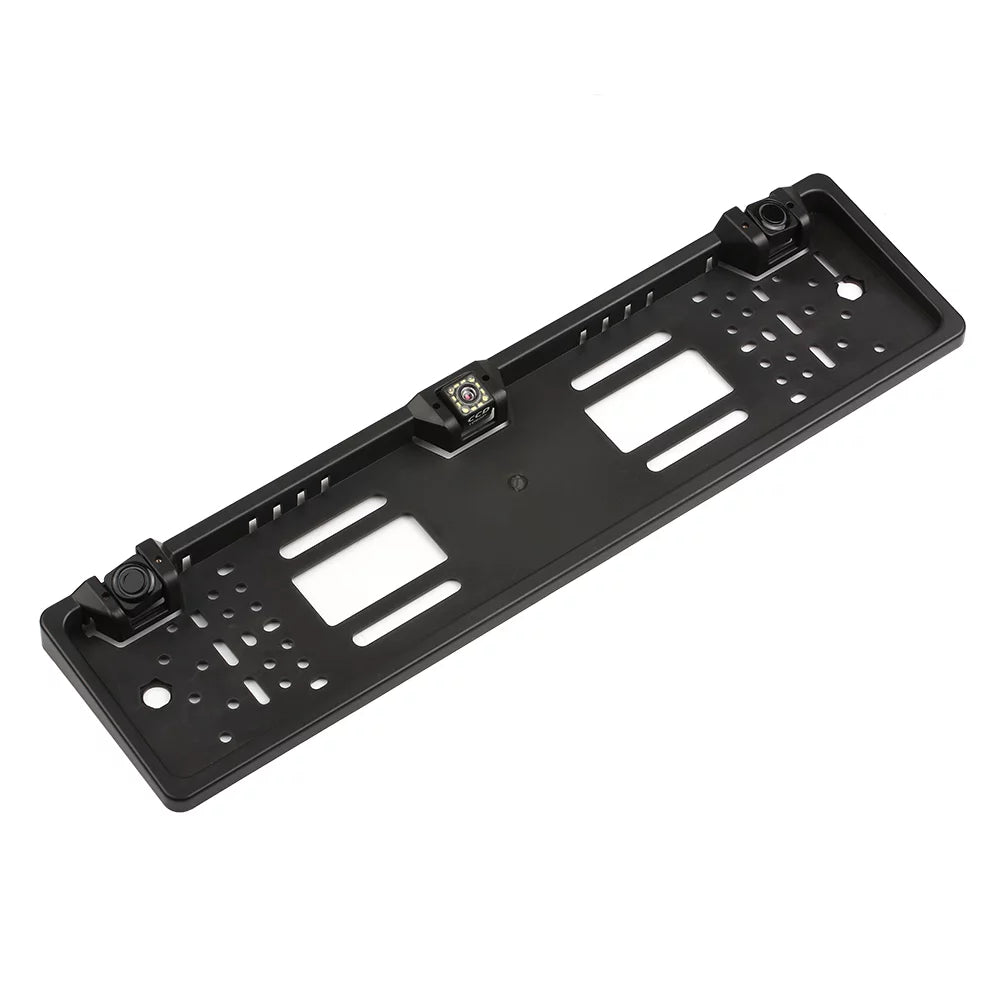 Rear Sensor 12 Plate LED European Dcenta Parking Reversing System License Camera with Frame Camera Backup View
