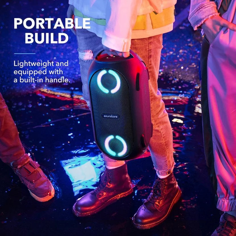 | | Rave by Anker- PartyCast | Playtime Soundcore A3390Z12 18-Hour | IPX7 Black Portable Waterproof | 80W Speaker