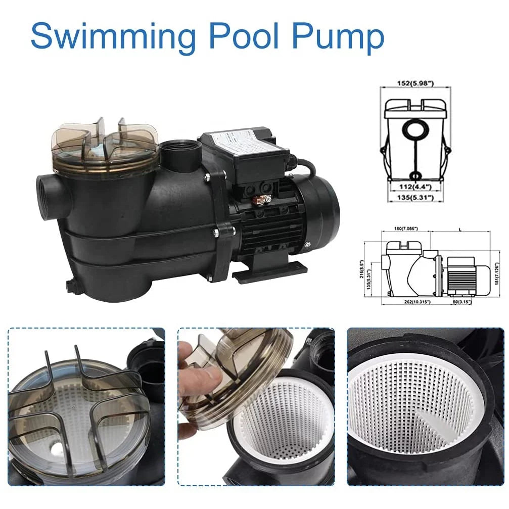 iMeshbean Filter 9,000GAL Pool 1200GPH with Stand Base Filter For Valve Pool Sand 5-Way Sand Pump Above 10" Ground