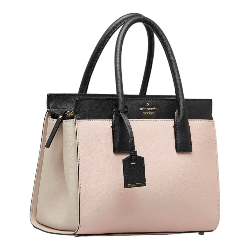 spade STREET pink handbag CANDACE Pre-Owned SMALL PXRU5957 black Kate (Good) leather ladies CAMERON Spade