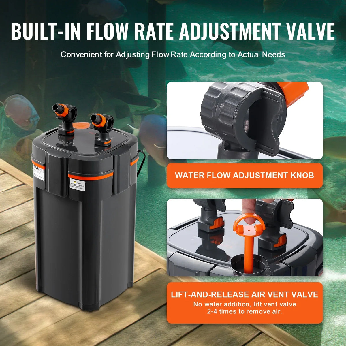 Aquarium Fish Filter Tank Lamp Quiet Gallon SKYSHALO 15w UV 120 Canister