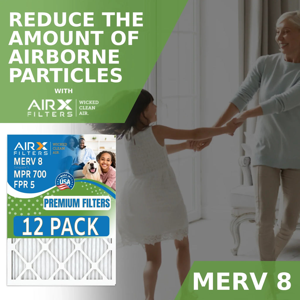 FILTERS to FPR 20x20x1 Comparable - in 700 Made Air 12 Rating, MPR USA 5 CLEAN MERV WICKED AIRX 8 of AIR. & by Pack Filters Filter Furnace