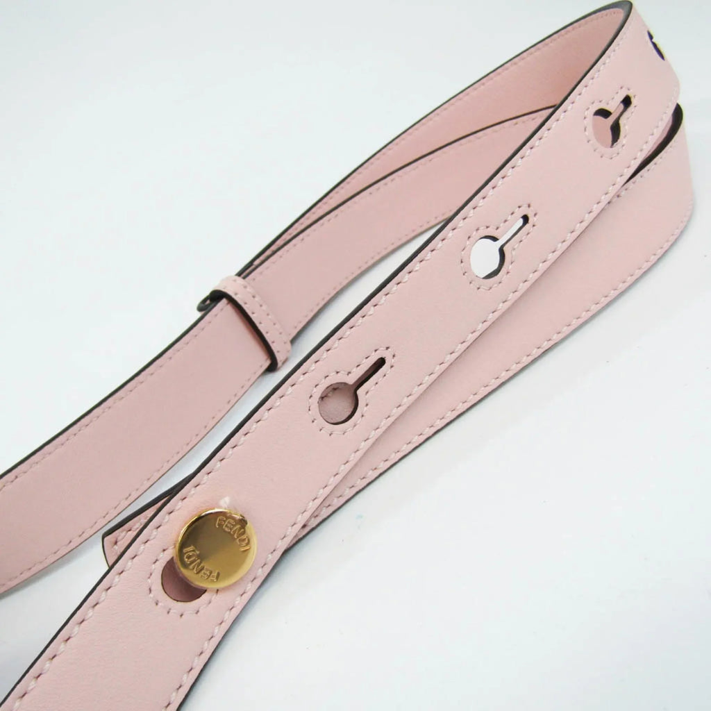 Pre-Owned Handbag,Shoulder Bag Plaid Women's Way Fendi By 8BL146 Pink,Yellow (Good) Beige,Light Gingham Leather The
