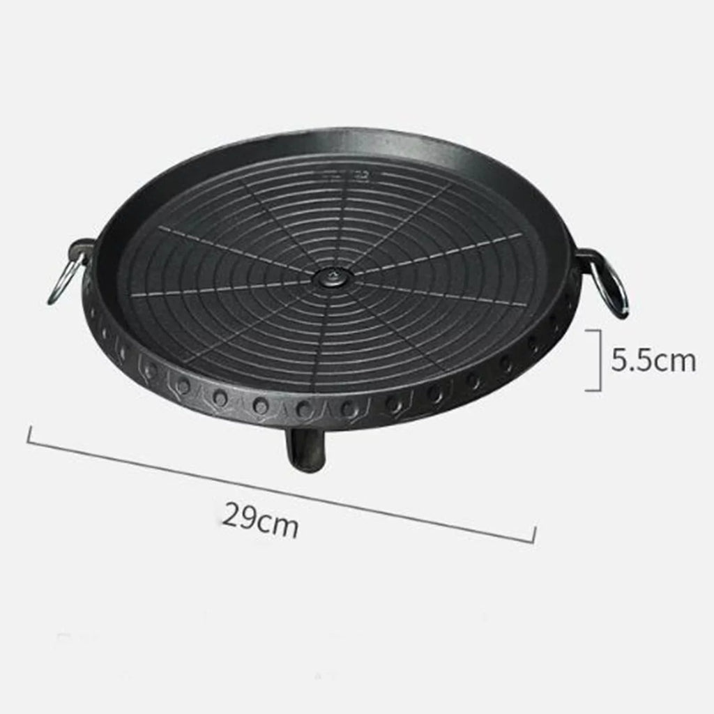 Outdoor Grill Smokeless Camping BBQ Pan Picnic Tray Portable Induction Household Indoor Lightweight Frying