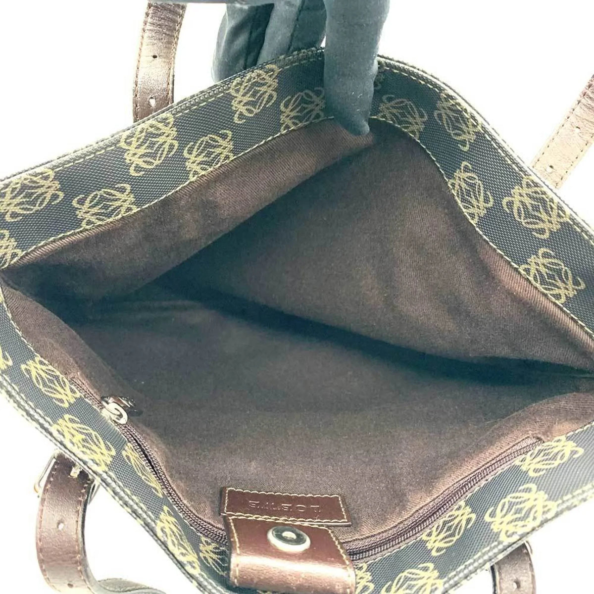 (Good) Brown Tote Gray Anagram Pre-Owned LOEWE Bag x