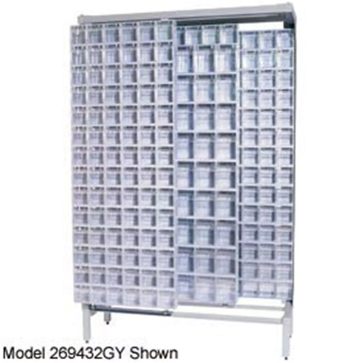with White Gondola Slider 52 Storage QS-305306-52WT Systems Free Quantum Standing Bins. System
