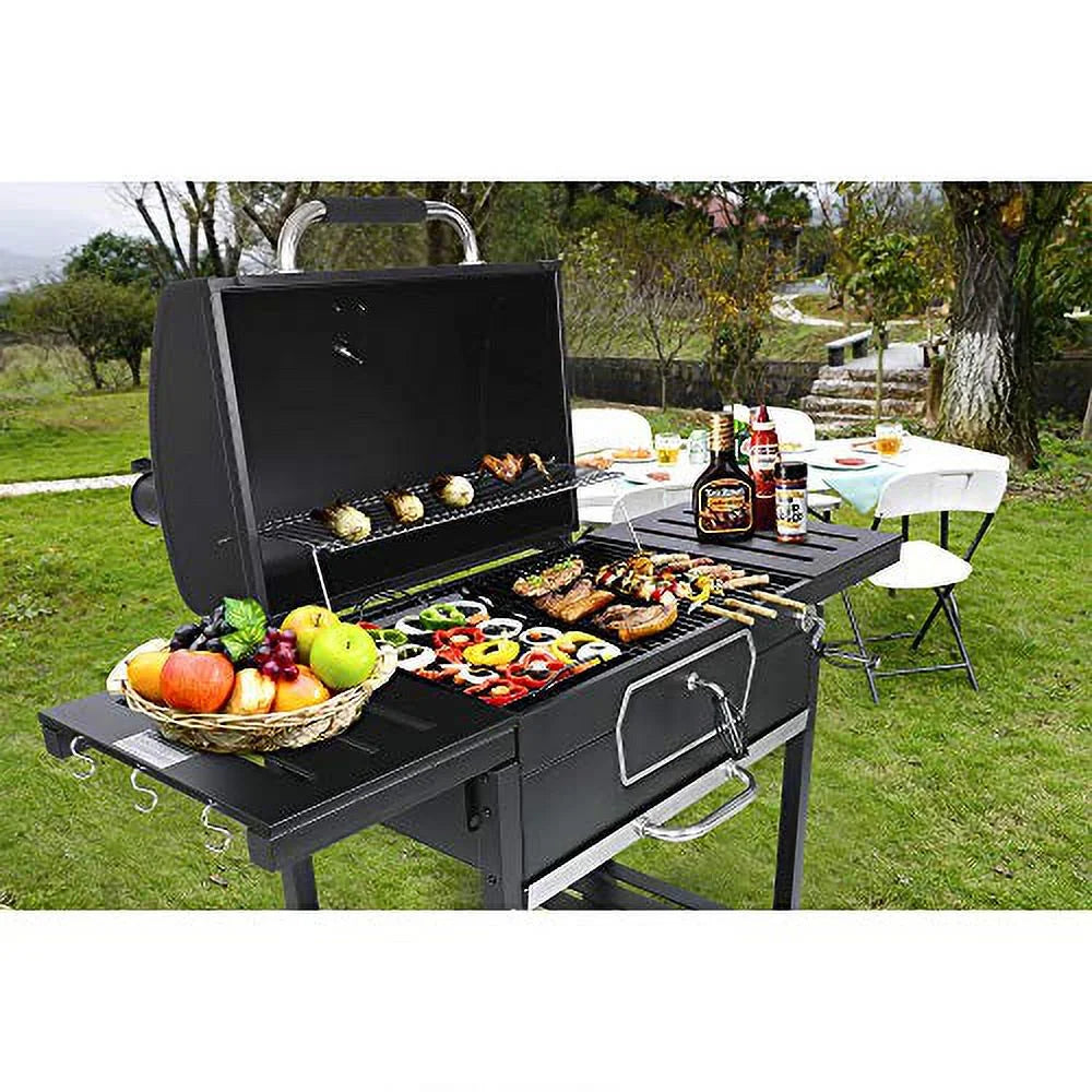 30-Inch BBQ Patio Charcoal Black, Picnic CD2030AN Backyard Large Camping Cooking, Grill, Royal Smoker Deluxe Gourmet