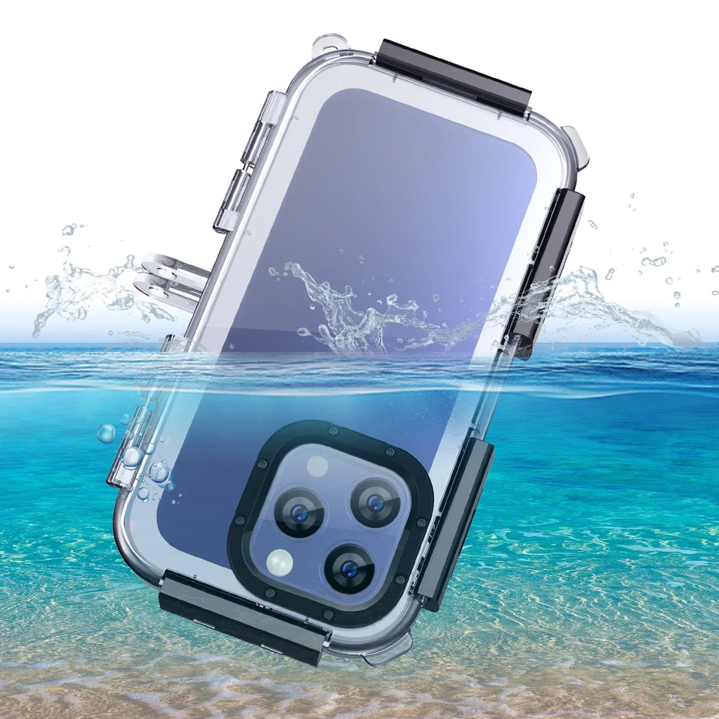 14/14 Waterproof Housing,40m/130ft for 15 Case Shockproof Waterproof Valve Diving Underwater Diving iPhone 12/12 Upgrade One-Way Pro / / Dustproof Pro / 13/13 Case Pro IP68 Pro