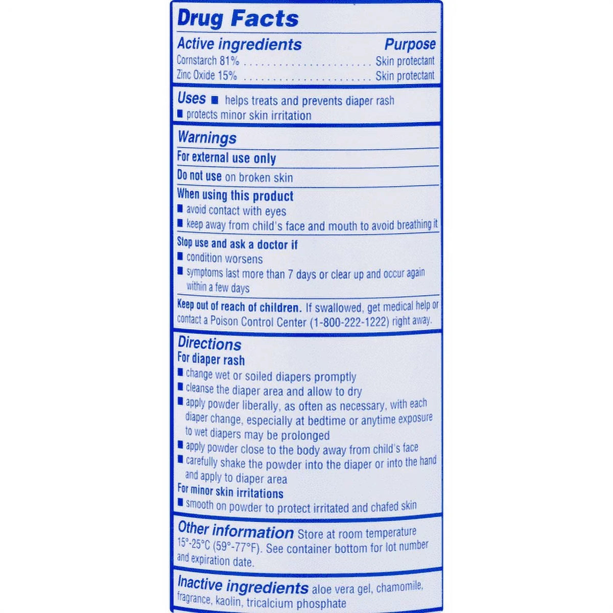 oz Cornstarch Caldesene Baby Powder With Pack Each 5 Zinc Oxide 3