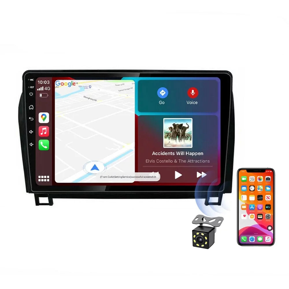 Radio Navigation 10 Tundra Apple Sequoia 2008-2017 GPS Play Car JMANCE 2007-2013 with for Android Toyota