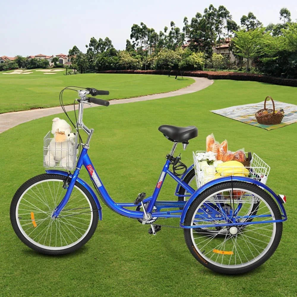 Blue SalonMore Wheel Tricycle Women's Adult 26-Inch Men's Bike,