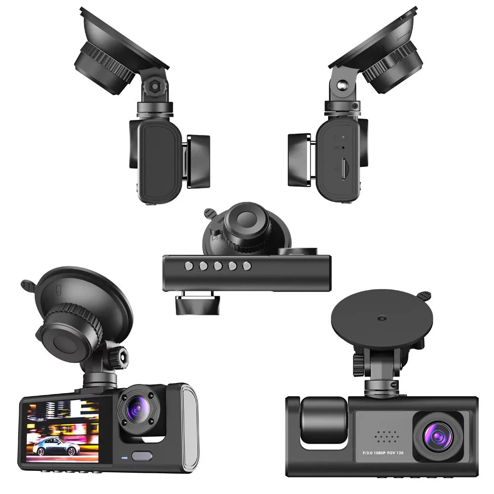 WiFi One-Key Support Lock Screen 1080P Inside & Inch & Camera Dash Recording version 2 Driving Rear Front Dashcam DVR Night-Vision Loop Camera Recorder
