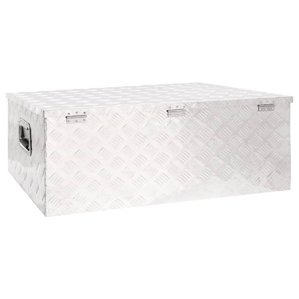 x x Box x x Garage, 39.4 Toolbox Silver Storage Vehicle, Case Trailer 21.7 W Aluminum Box H) Truck Camping for Trip Lockable Anself Inches Underbody Tool (L Organizer 14.6