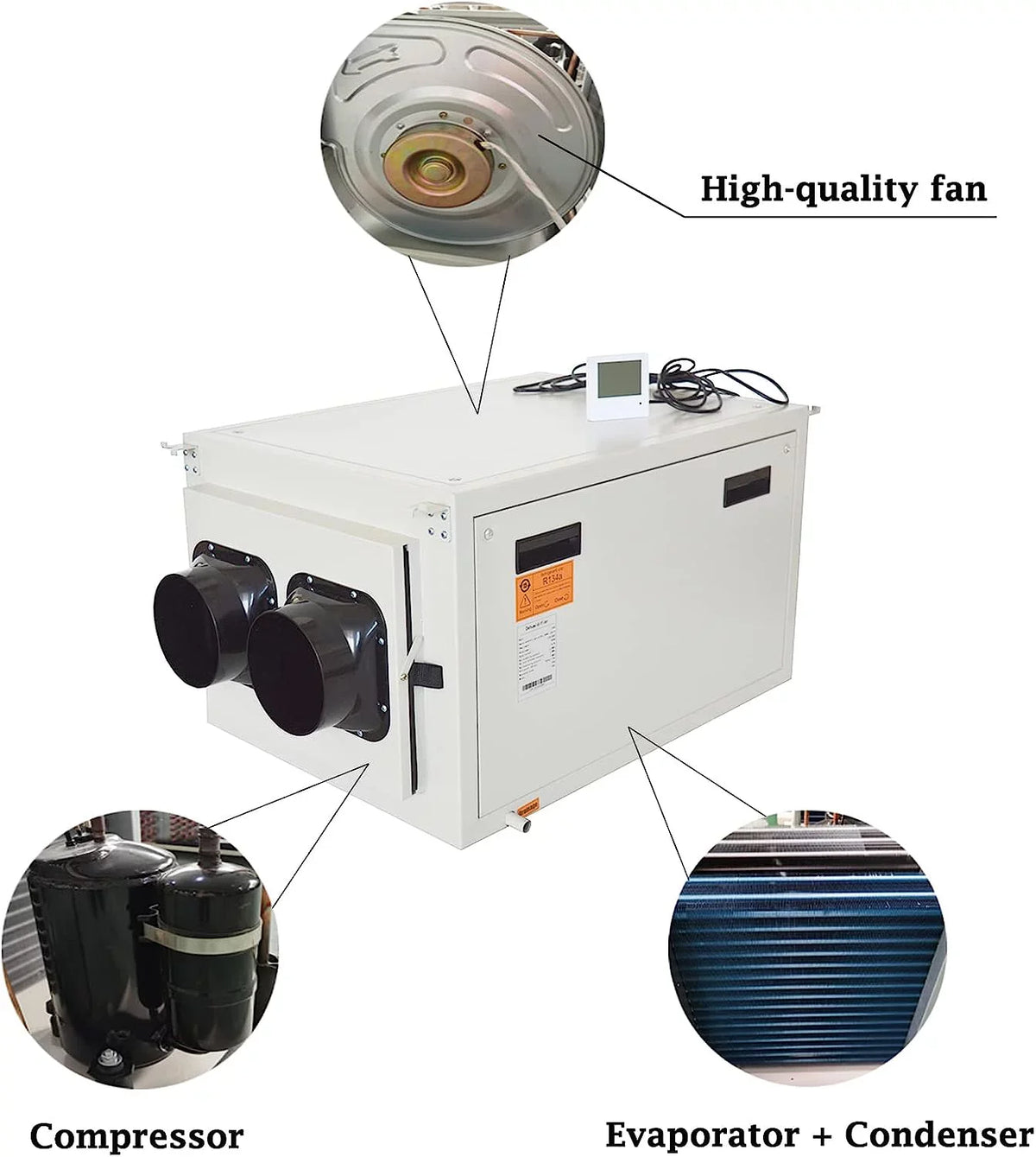 Dehumidifier Commercial Garage Ceiling Dehumidifier EQCOTWEA Basement 85L/D-170L/D