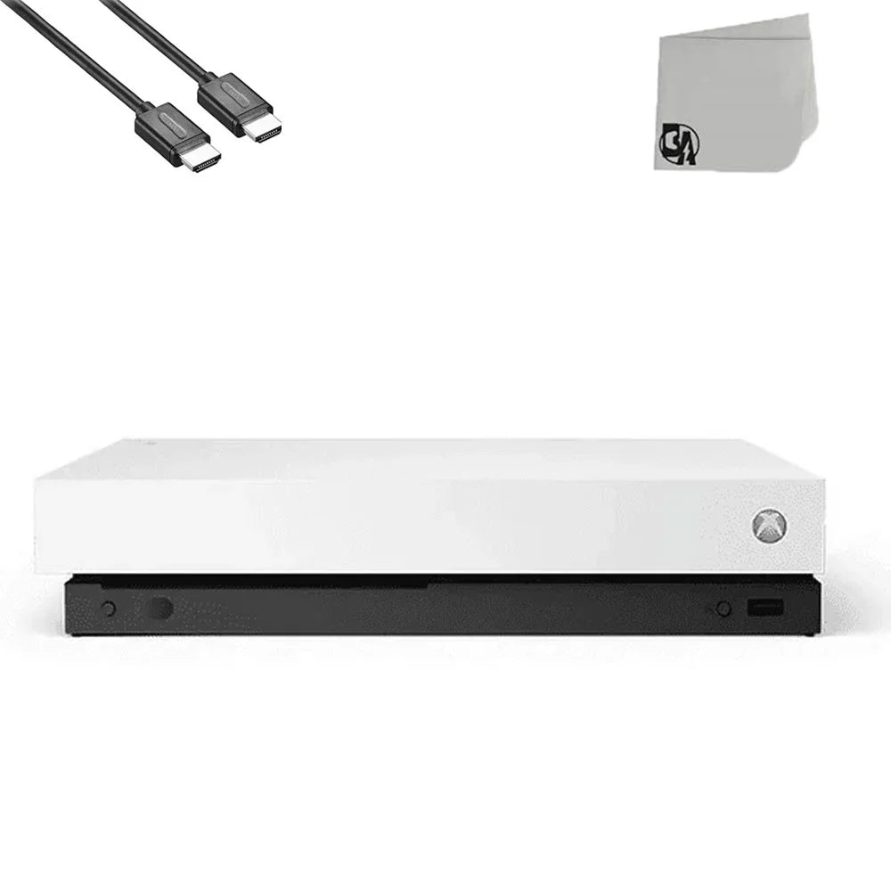4K Ultra Like Console Xbox Cable AXTION with BOLT Bundle One White 1TB, Microsoft HDMI HD Only X New