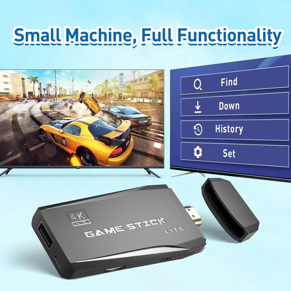 Retro Emulators,Plug for Port,2 Video Emulator Preloaded Games,9 Stick and Gamepads(64G) Classic Wireless Stick HDMI - Support 4K TV,Nostalgia Play 12000+ Console Retro Game Games