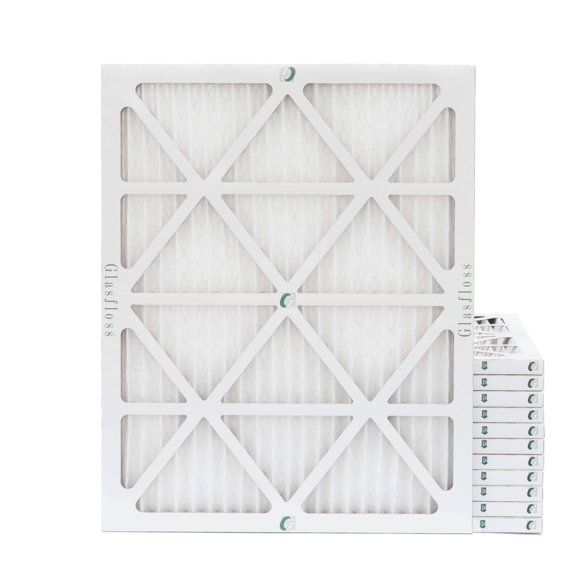 x 14x20x1 x Glasfloss. by MERV Air 10 Pack 13-1/2 Pleated 7/8 Filters 19-1/2 Size: 12 Actual of