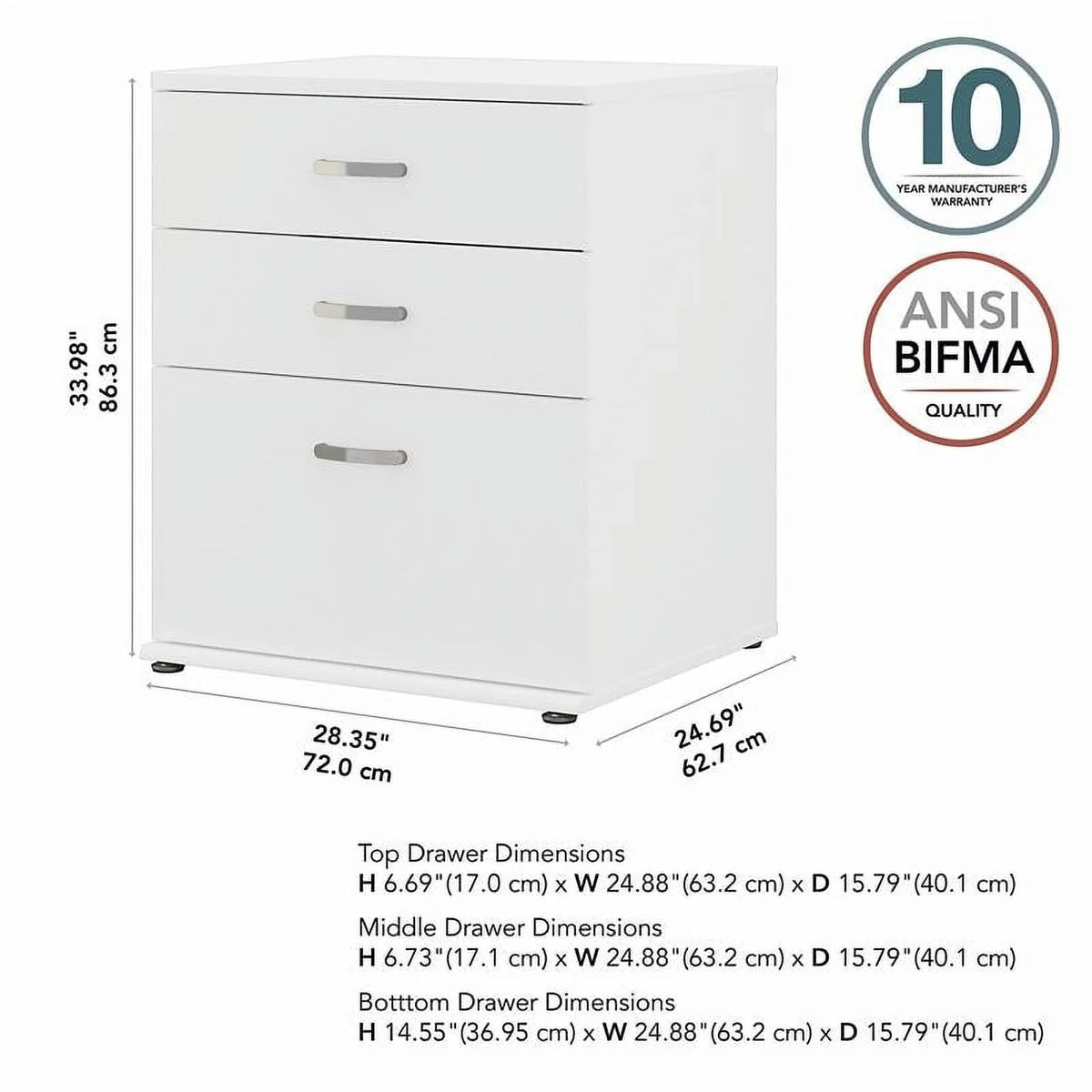 Wood in - Storage Engineered with Garage Row Drawers Cabinet White Pemberly