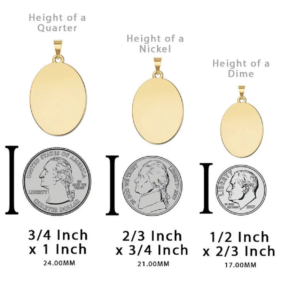 Michael Picturesongold.Com Saint Gold Female 3/4" My 14K Adult Nephew Protect Yellow Medal Religious