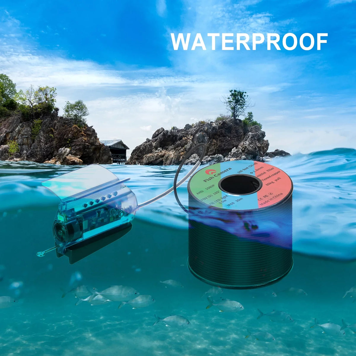 '- Ice for Kayak Boat Live Sea Video Finder Underwater Gofishup 1080P Fishing Dive into Camera Fish Depths with Lake