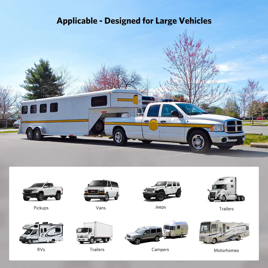 Waterproof Camera up RV Systems Truck/Trailer Pickup/Van Vision Monitor with Camera Support Cameras, Boscam Back HD Night Backup for 2 7" Wireless Split Reverse Screen, (K10) IR Camera