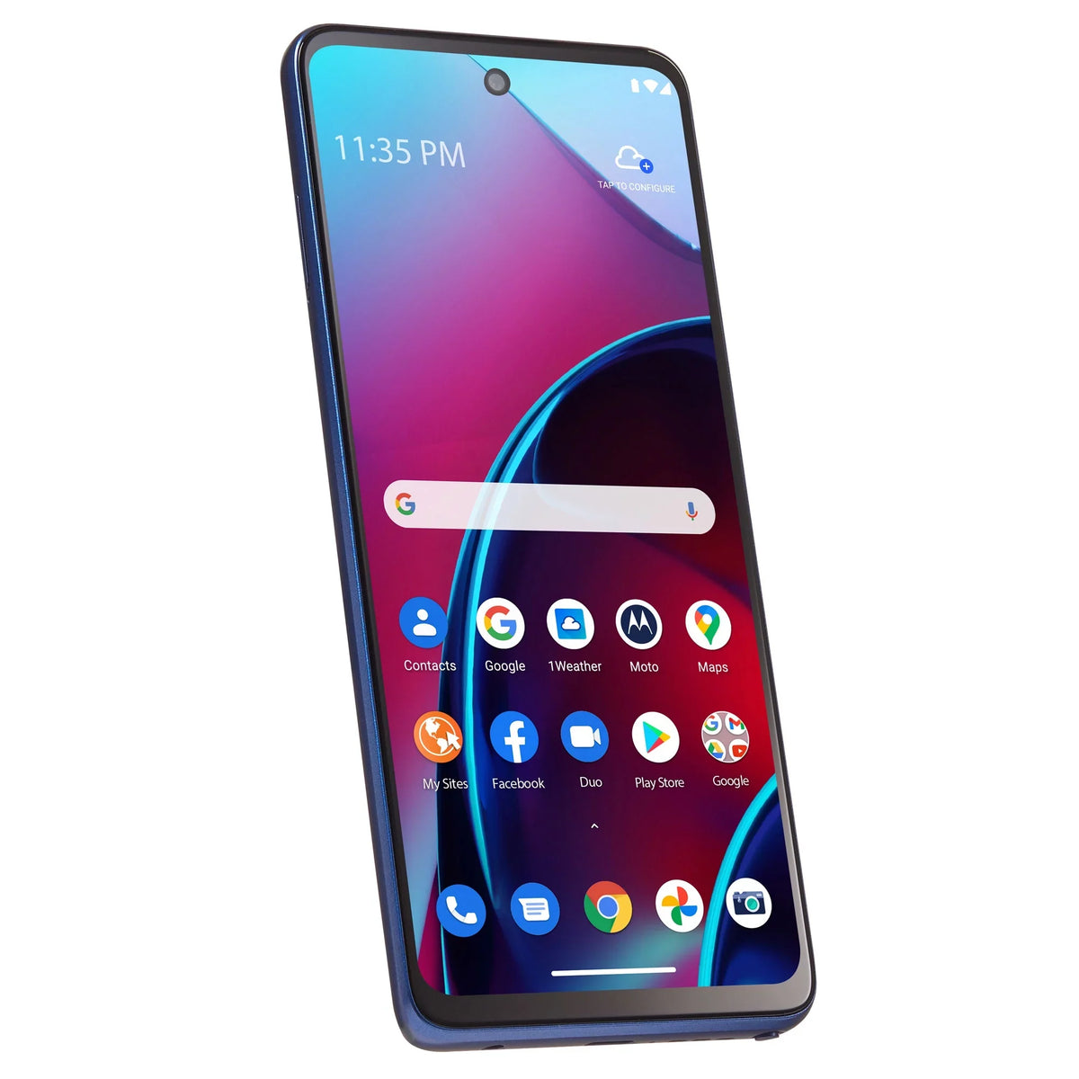 Prepaid Motorola 4G by Smartphone Moto Blue- to by (2022), 128GB, Verizon Total Stylus [Locked G Total Verizon]