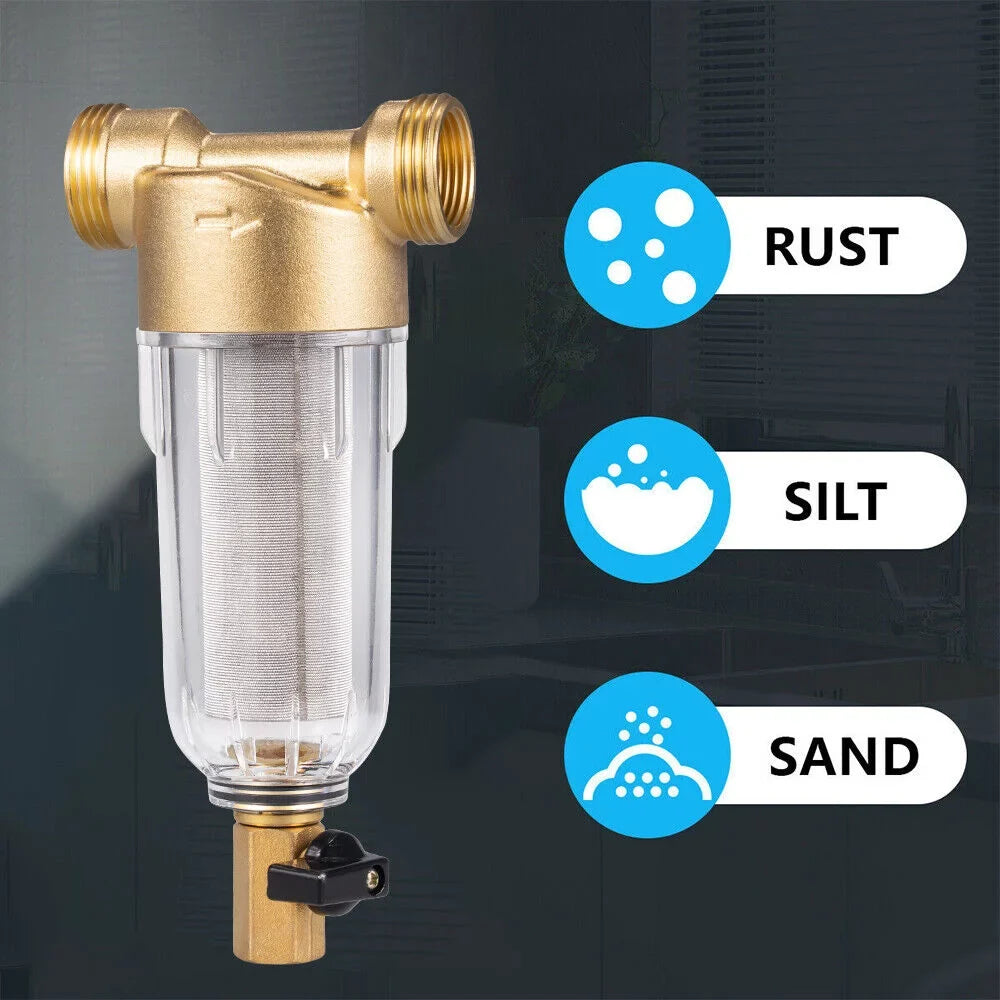 Micron Spin 50 Sediment Filter 2X Pre-Filter System/whole Water House Down Water