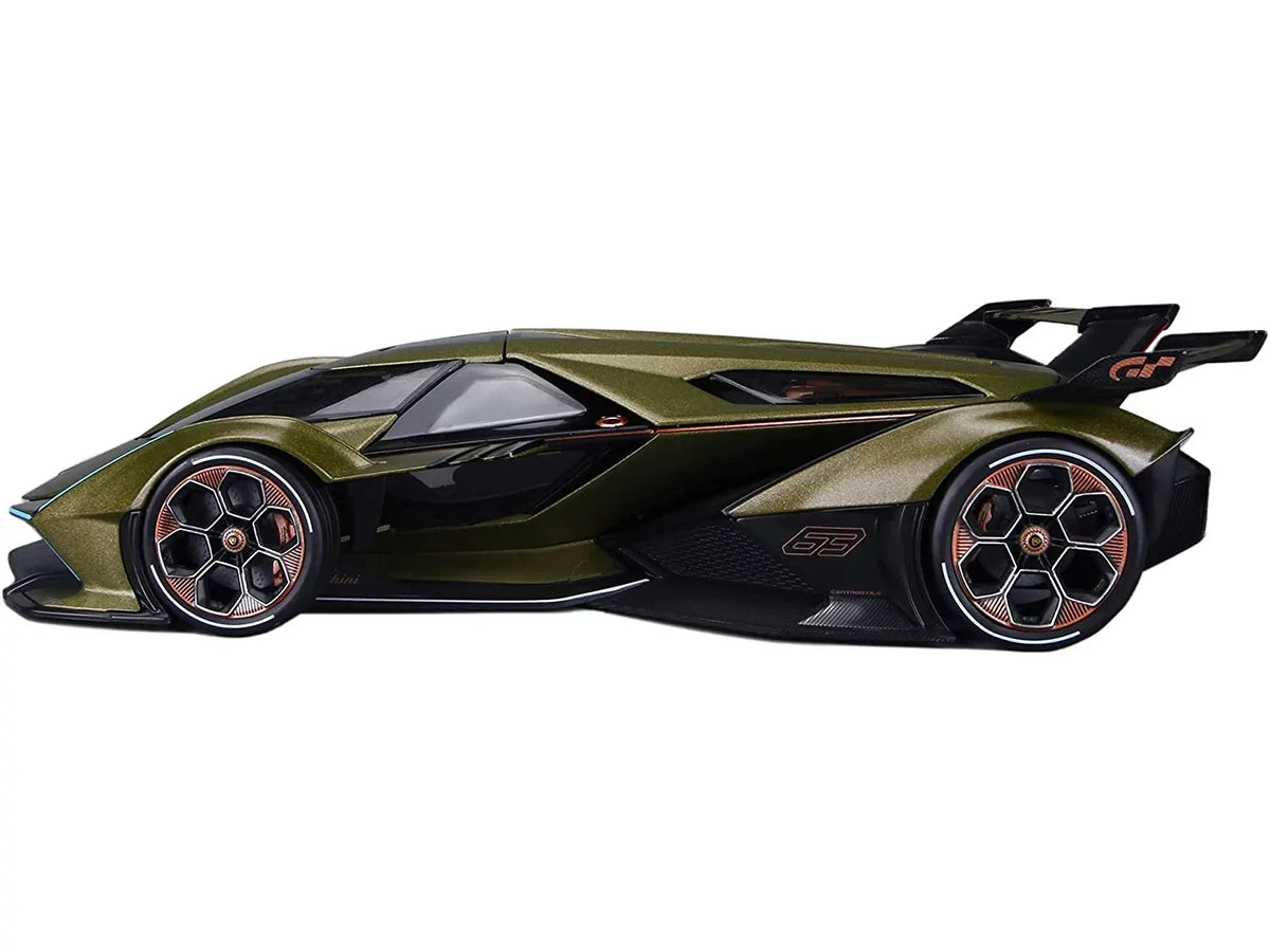 1/18 Turismo Metallic Model Diecast Maisto Car Gran Green Matt Lamborghini Vision by V12