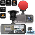 170° 1080P Dual Dual Cam, Detection, Dash and G-Sensor, Camera Dash for 3.16inch Rear Wide Front Black Cars, Camera Angle WDR, Recorder Motion with Monitoring, Display, Dashboard TSV Parking