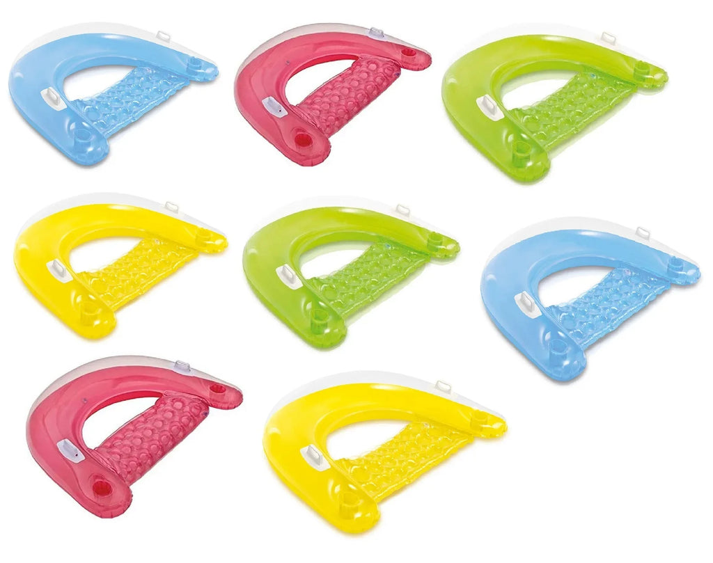 Float Floating Pack Vary) 'N 8 Colorful Inflatable Lounges Sit Pool (Colors Intex