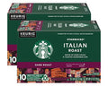 Coffee, Per Roast Starbucks Roast, Coffee, Pods, Box Pods, Italian (Pack K-Cup 10 Coffee CT Keurig Ground of K-Cups Boxes) Dark 2 Arabica Genuine K-Cup 100%