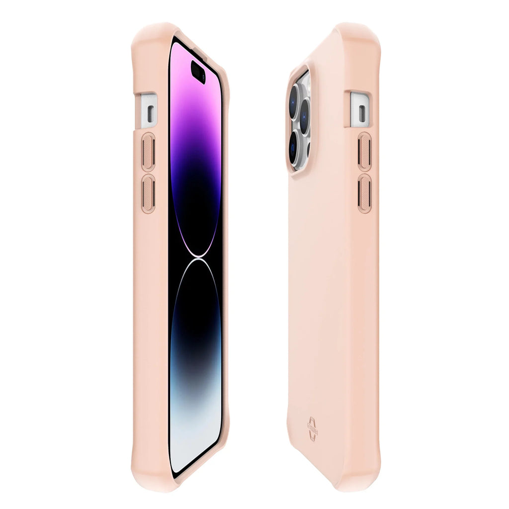 MAGSAFE LIGHT - CASE ITSKINS FOR COMPATIBLE - 14 (6.1") RECYCLED SILK SPECTRUM-R PINK MATERIALS 100% IPHONE SERIES PRO - -