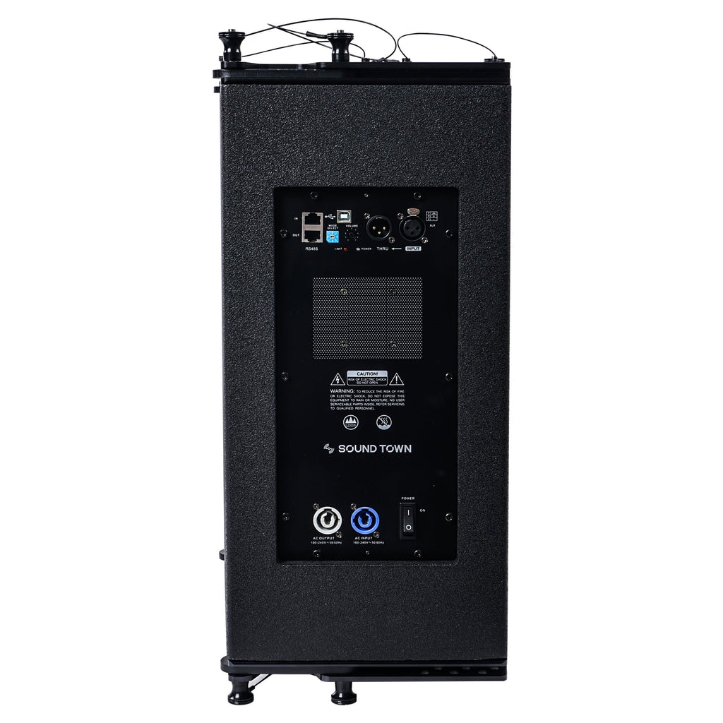 Clubs, Line 1 ZETHUS and Restaurants, X 10-inch Speaker Series for Stages, Array Four Black Line System Sound Powered Town Array Churches Compact with Bars, Schools Speakers,