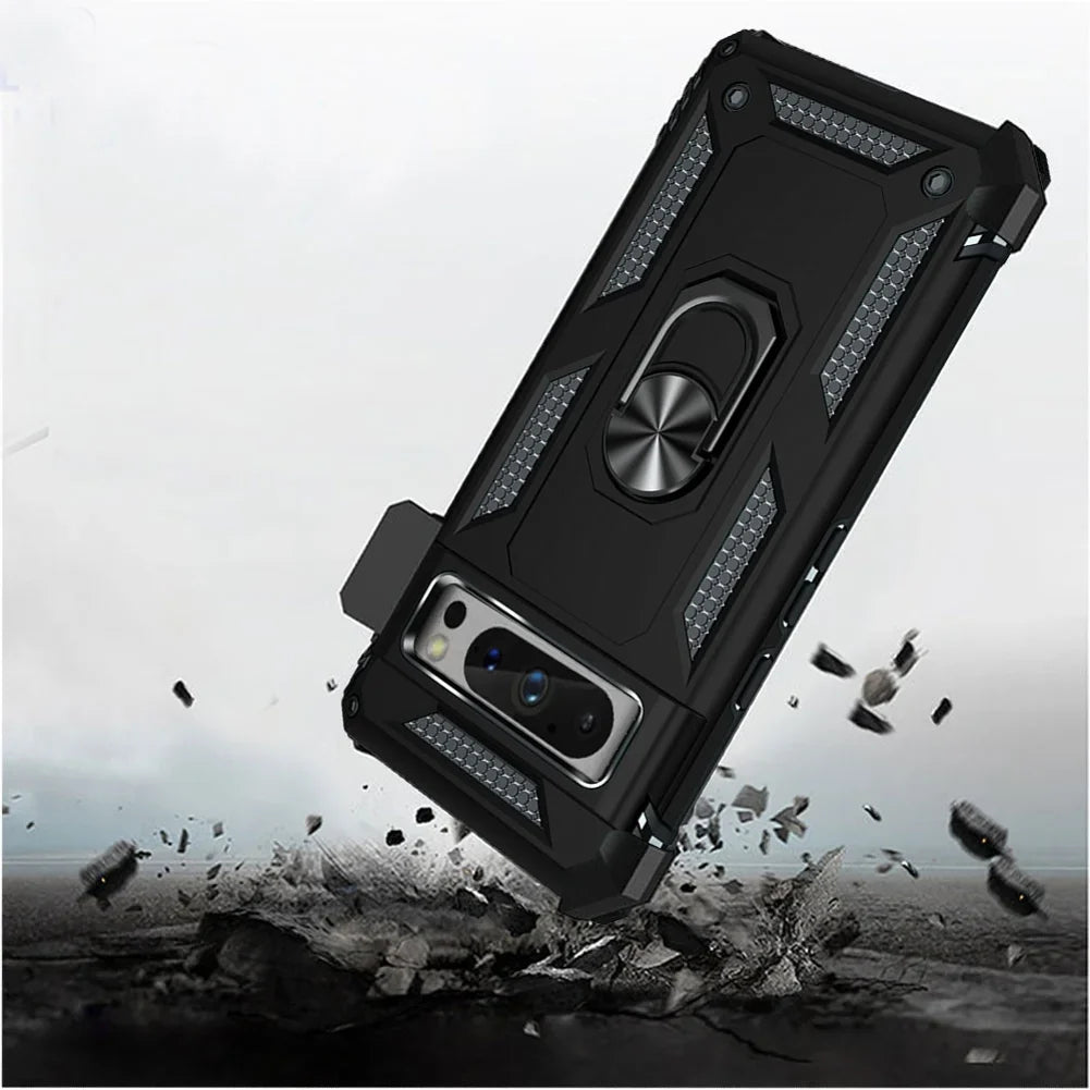 Pro Pixel Phones Ring Drop-Proof Swivel compatible - 8 with Clip Cover for Kickstand 8 Google Combo Belt Pixel Pro Holster Metal Google Armor Case