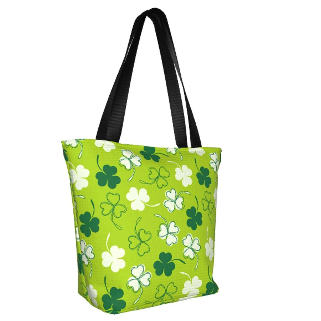 Groceries, for Bag, Fitness Handbag with Bag Shopping Easygdp Suitable Canvas Tote Stylish Day7 Buying St Office, Patrick's Zip, Shoulder