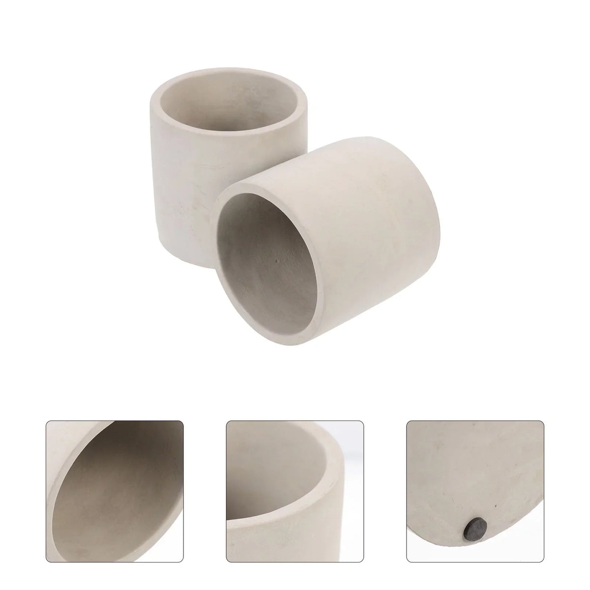 Planting Pot Cement Flower 2Pcs Pot Household Multi-function Succulent