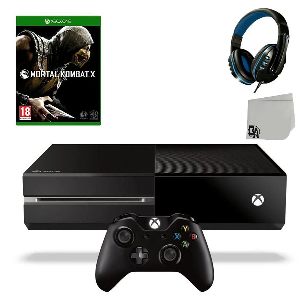Kombat One Bundle Console Mortal 500GB Black X Microsoft Game Gaming AXTION Used With BOLT Original Headset Xbox