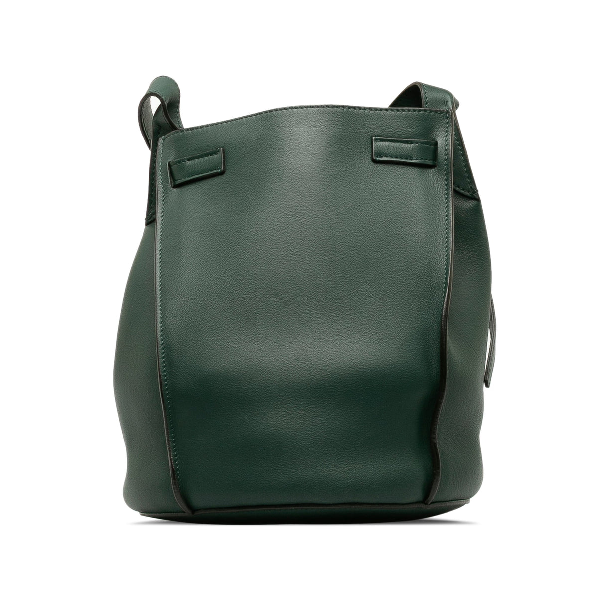 Bag Green (Good) DrawstringBag Pre-Owned Bucket Unisex Calf Bag Big Leather Authenticated Celine Bucket