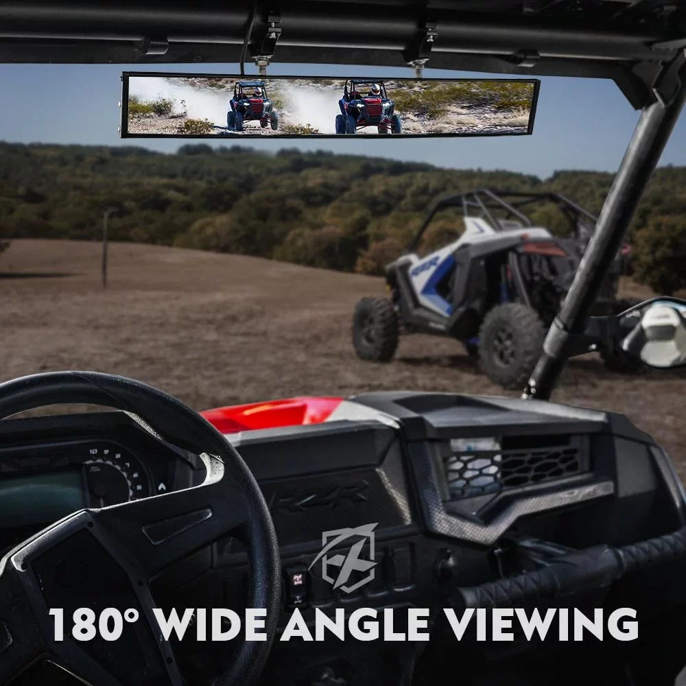 LED 17.5" Rollbars View 1.75"-2" Mirror Curved Lights UTV Xprite Fits Rear Integrated W/