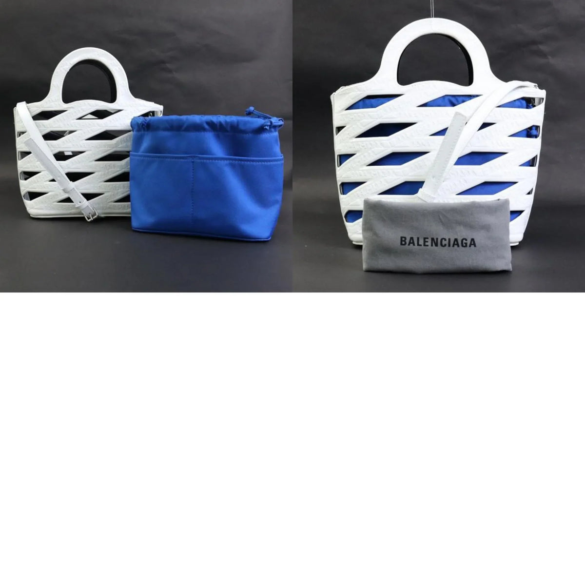 bag Pre-Owned patent handbag diagonal shoulder (Good) BALENCIAGA leather 630708 white Balenciaga ladies