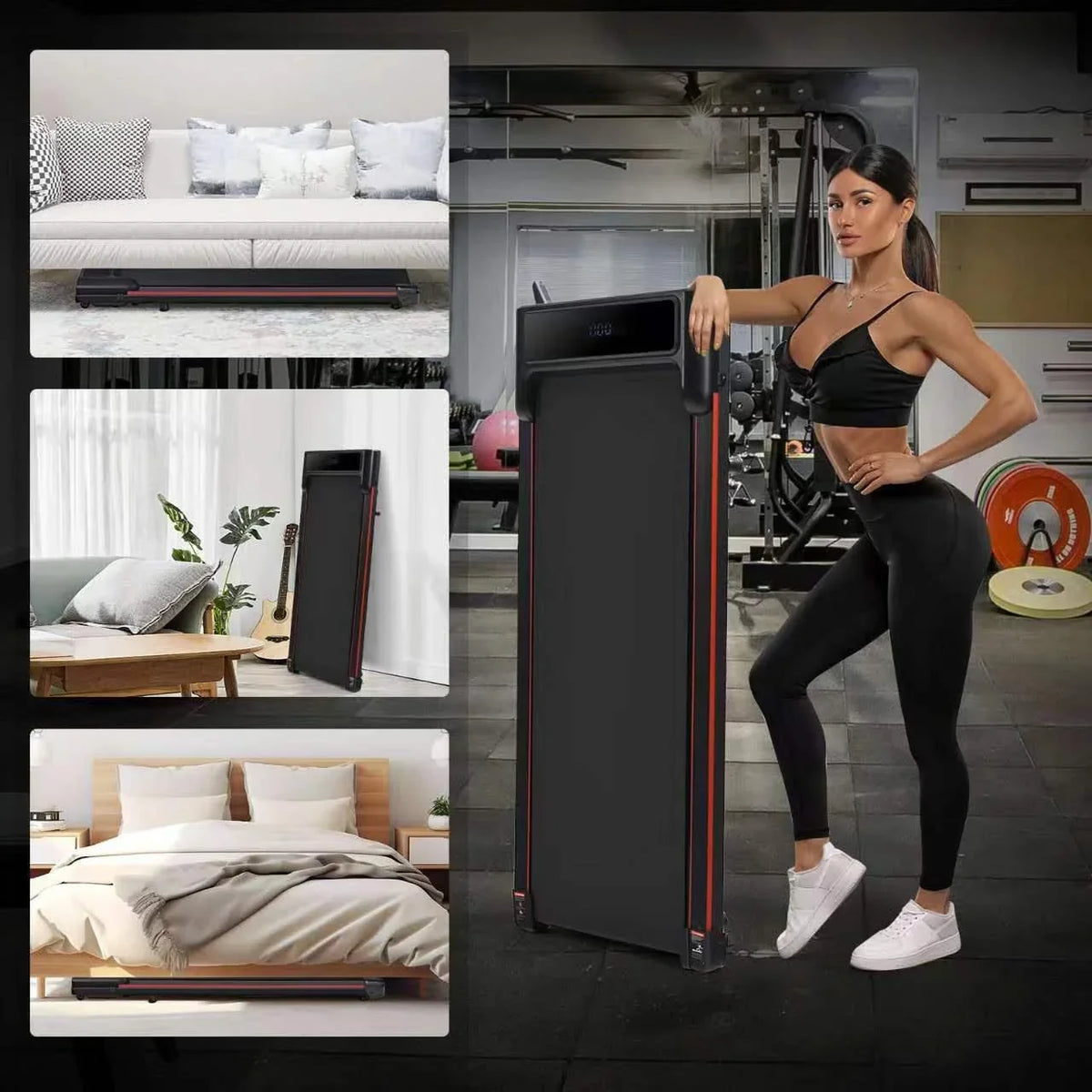 Pad Desk Display, for Walking Control, Remote 2.5HP Jogging, Portable Speed Walking Pad, for Home w/0.6-3.8MPH Treadmill Small, Under Treadmill Walking Motor Quiet LED
